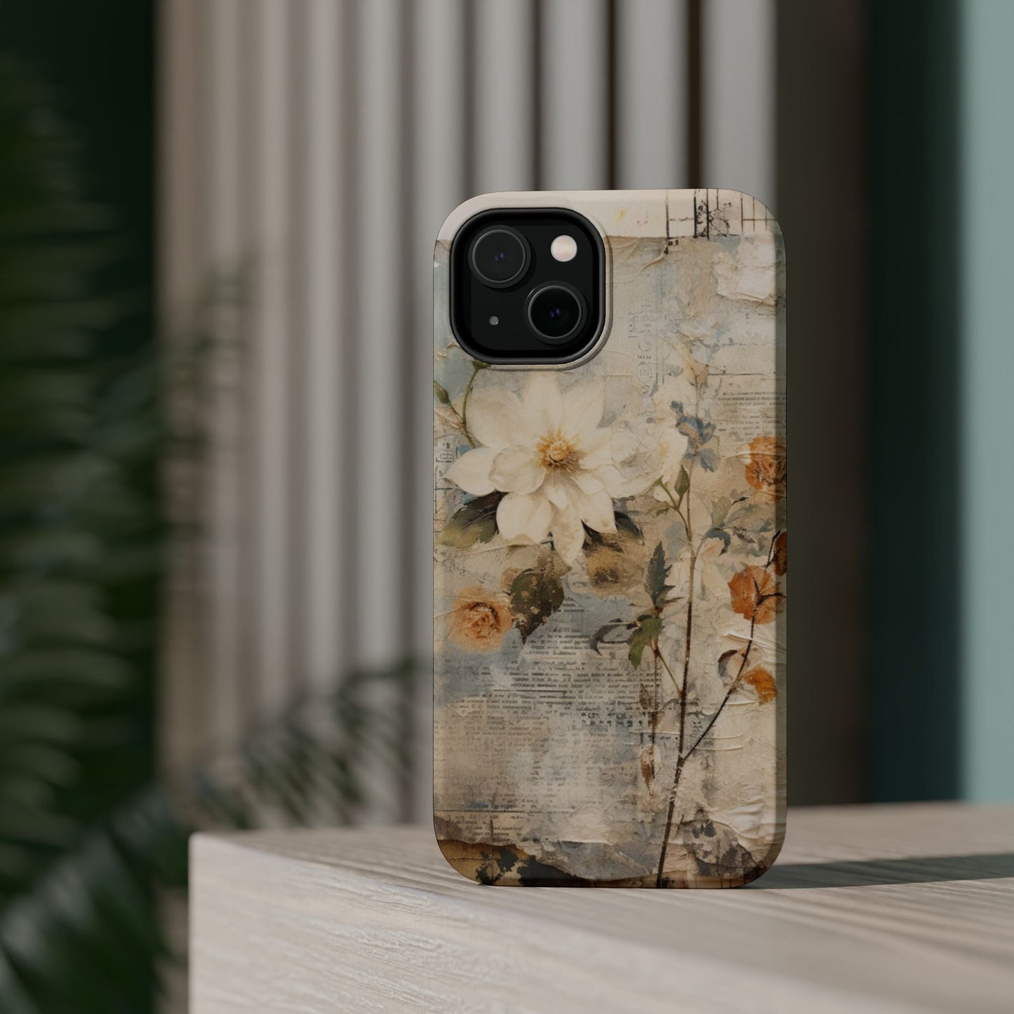Vintage Floral Collage - MagSafe iPhone Case, Elegant & Protective - BOGO Cases