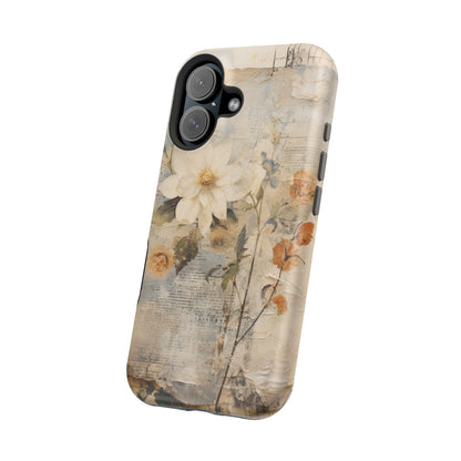 Vintage Floral Collage - MagSafe iPhone Case, Elegant & Protective - BOGO Cases