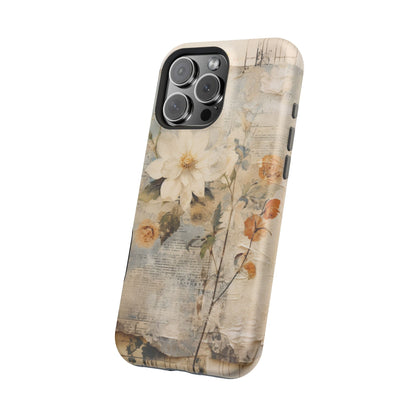 Vintage Floral Collage - MagSafe iPhone Case, Elegant & Protective - BOGO Cases