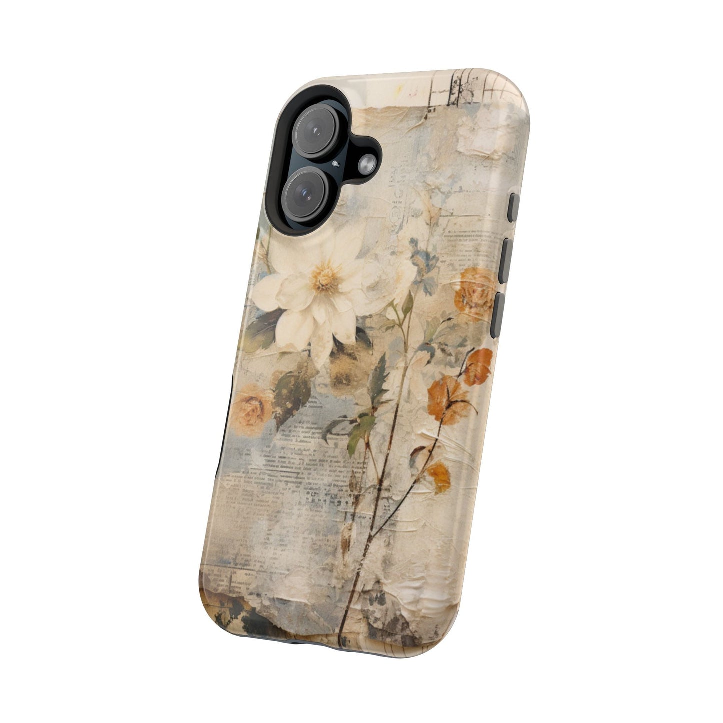 Vintage Floral Collage - MagSafe iPhone Case, Elegant & Protective - BOGO Cases