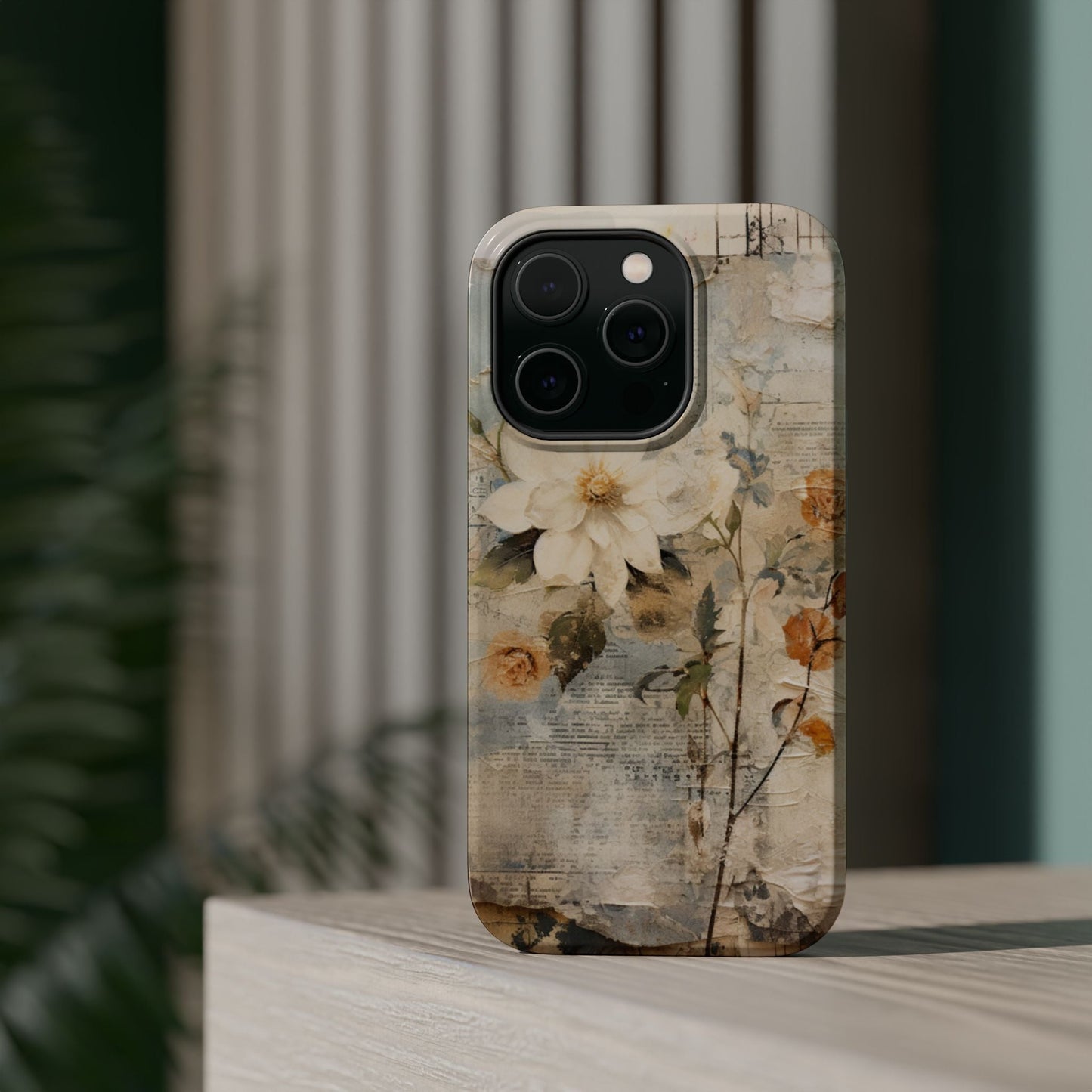 Vintage Floral Collage - MagSafe iPhone Case, Elegant & Protective - BOGO Cases