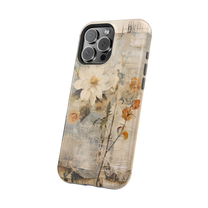 Vintage Floral Collage - MagSafe iPhone Case, Elegant & Protective - BOGO Cases