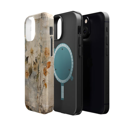 Vintage Floral Collage - MagSafe iPhone Case, Elegant & Protective - BOGO Cases