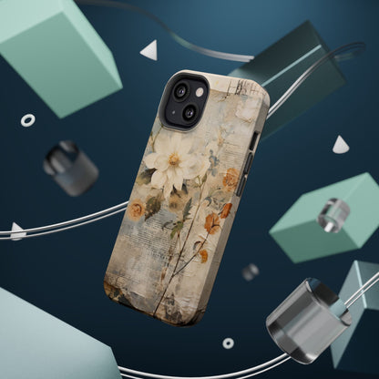 Vintage Floral Collage - MagSafe iPhone Case, Elegant & Protective - BOGO Cases