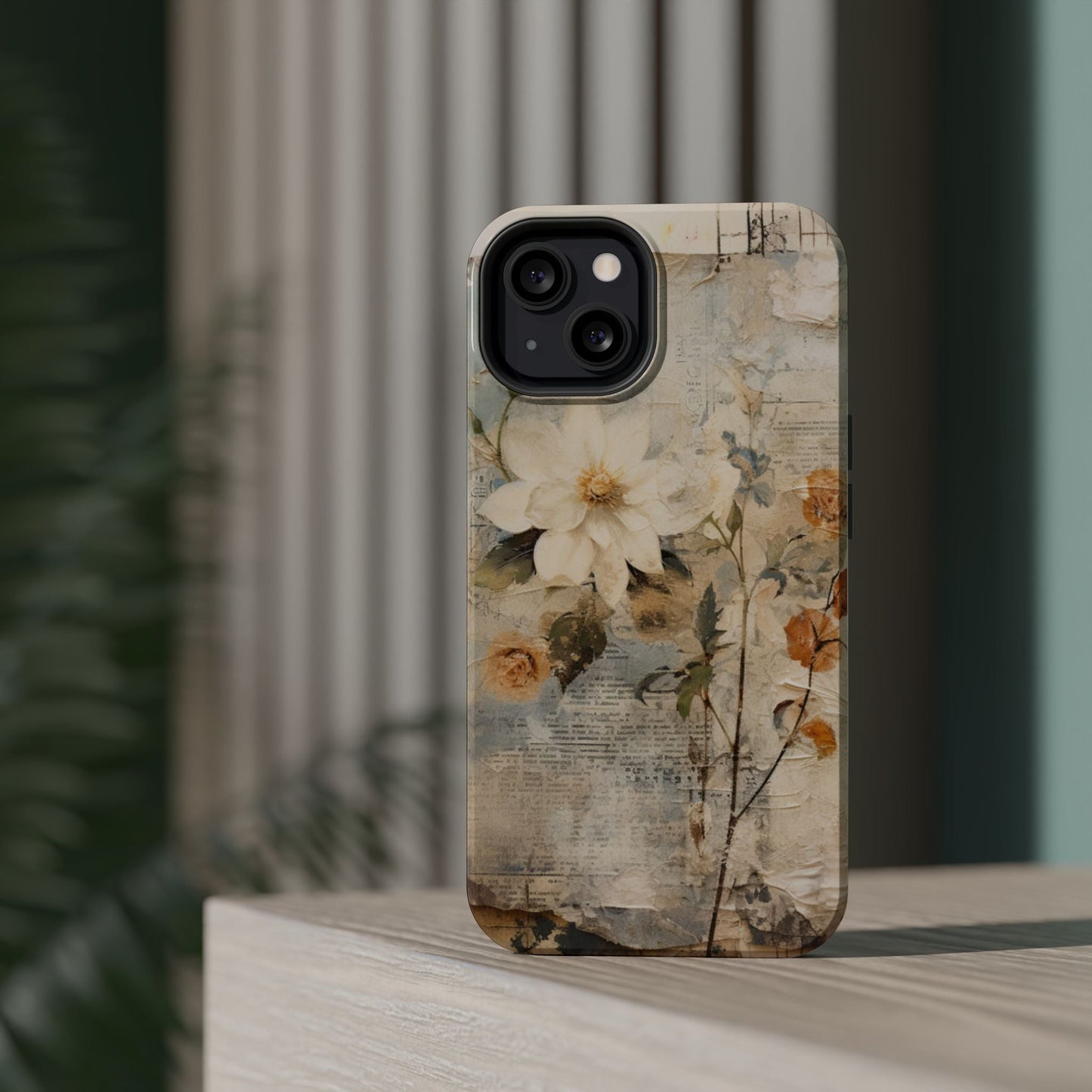 Vintage Floral Collage - MagSafe iPhone Case, Elegant & Protective - BOGO Cases