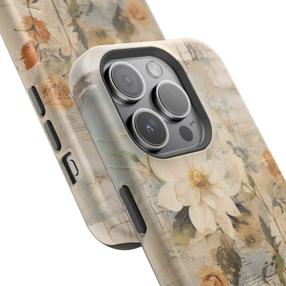 Vintage Floral Collage - MagSafe iPhone Case, Elegant & Protective - BOGO Cases