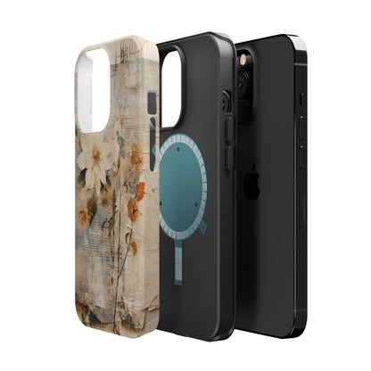 Vintage Floral Collage - MagSafe iPhone Case, Elegant & Protective - BOGO Cases