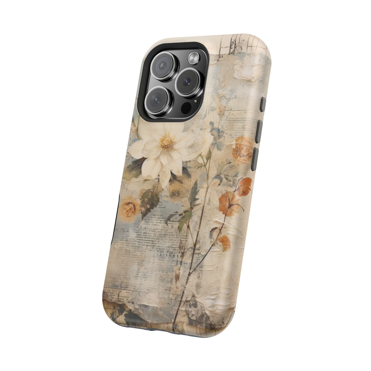 Vintage Floral Collage - MagSafe iPhone Case, Elegant & Protective - BOGO Cases