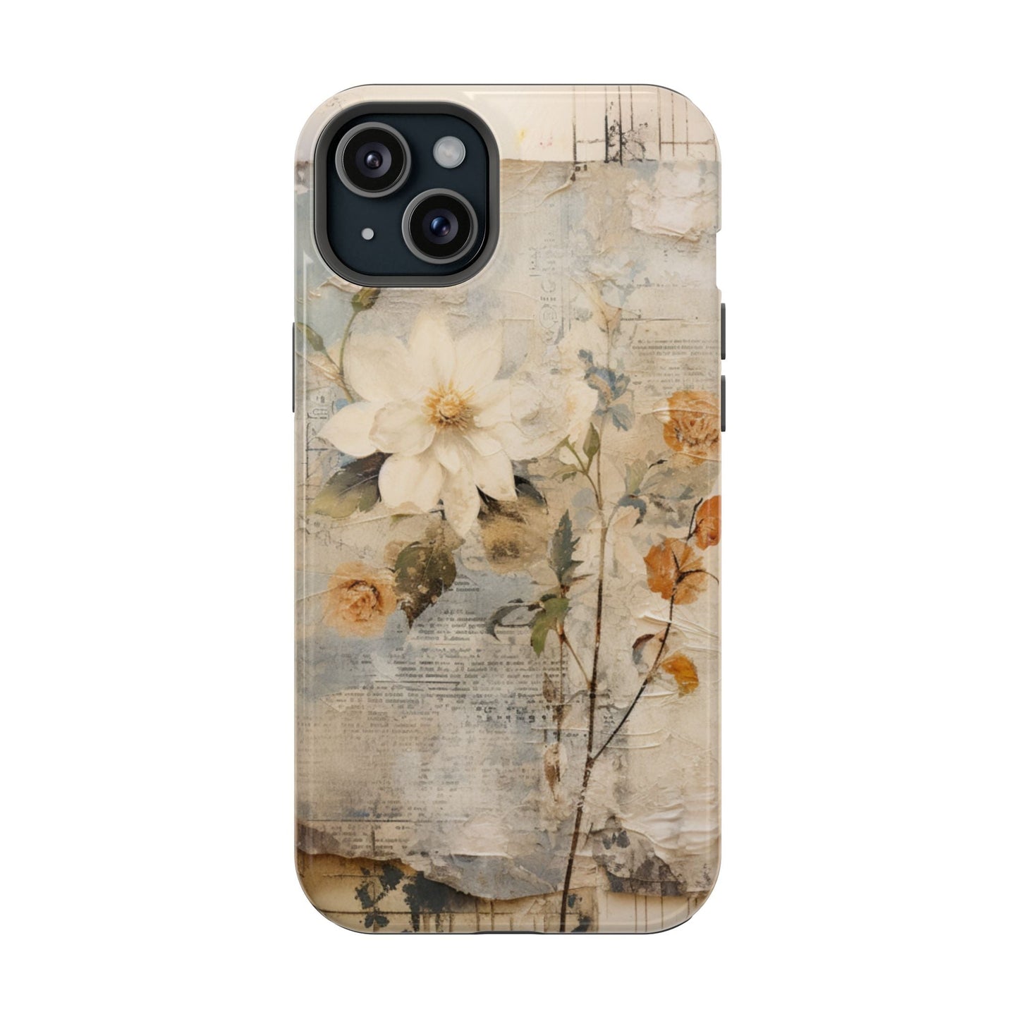 Vintage Floral Collage - MagSafe iPhone Case, Elegant & Protective - BOGO Cases