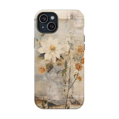 Vintage Floral Collage - MagSafe iPhone Case, Elegant & Protective - BOGO Cases