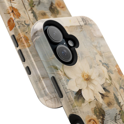 Vintage Floral Collage - MagSafe iPhone Case, Elegant & Protective - BOGO Cases