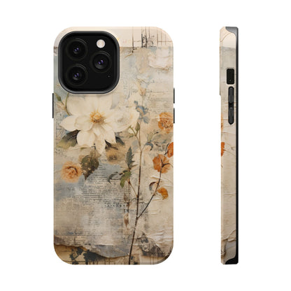 Vintage Floral Collage - MagSafe iPhone Case, Elegant & Protective - BOGO Cases