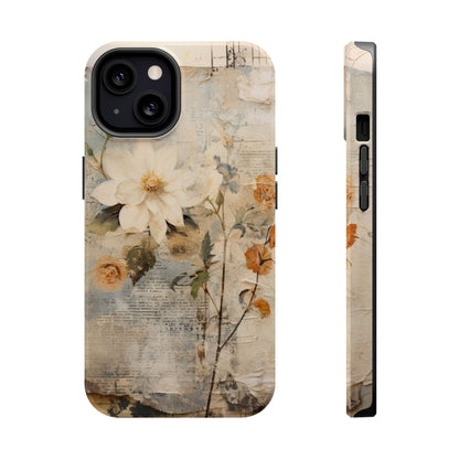 Vintage Floral Collage - MagSafe iPhone Case, Elegant & Protective - BOGO Cases