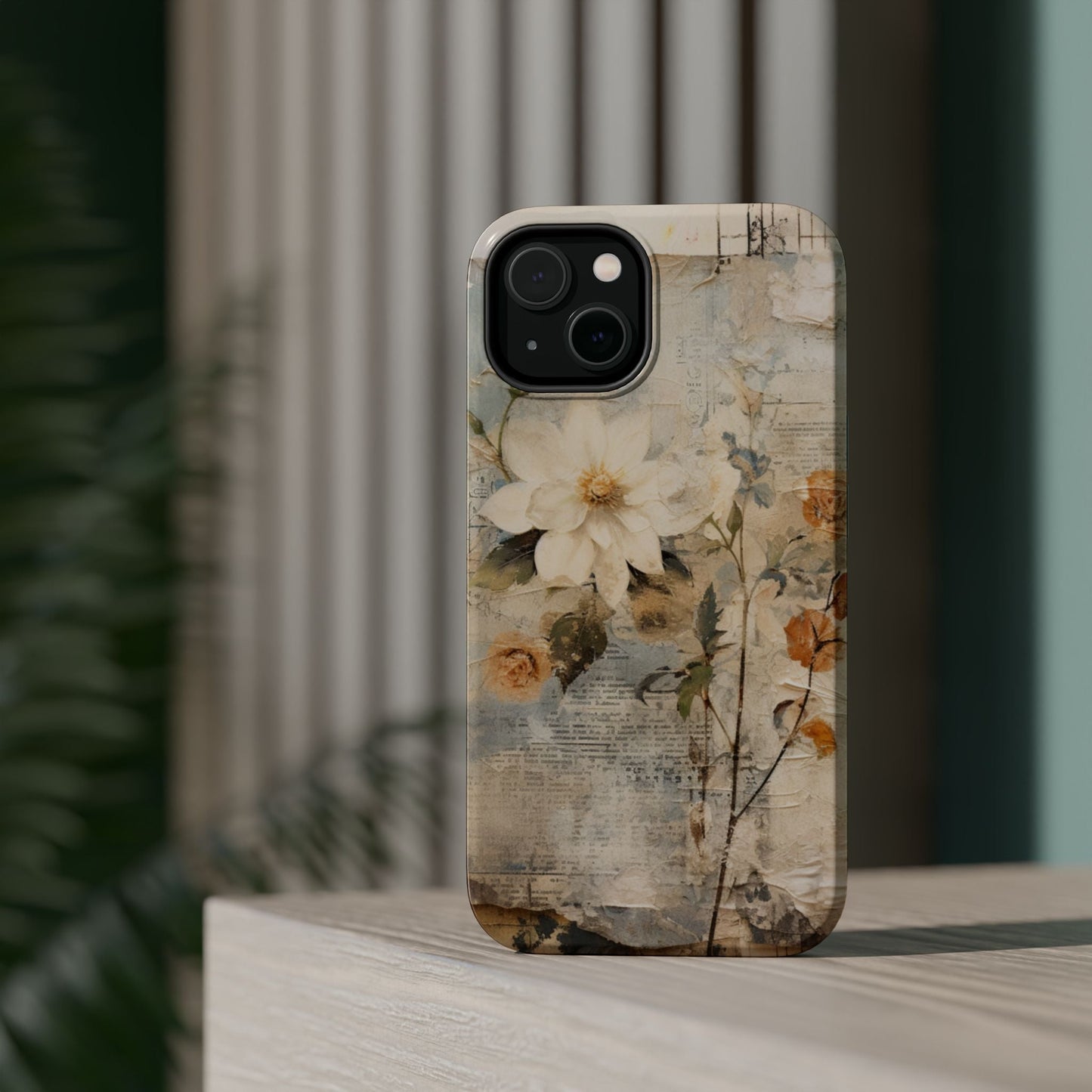 Vintage Floral Collage - MagSafe iPhone Case, Elegant & Protective - BOGO Cases