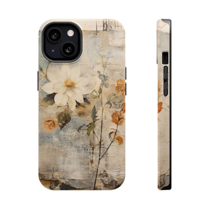 Vintage Floral Collage - MagSafe iPhone Case, Elegant & Protective - BOGO Cases