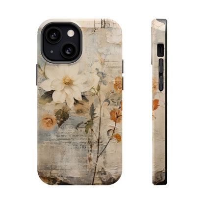 Vintage Floral Collage - MagSafe iPhone Case, Elegant & Protective - BOGO Cases