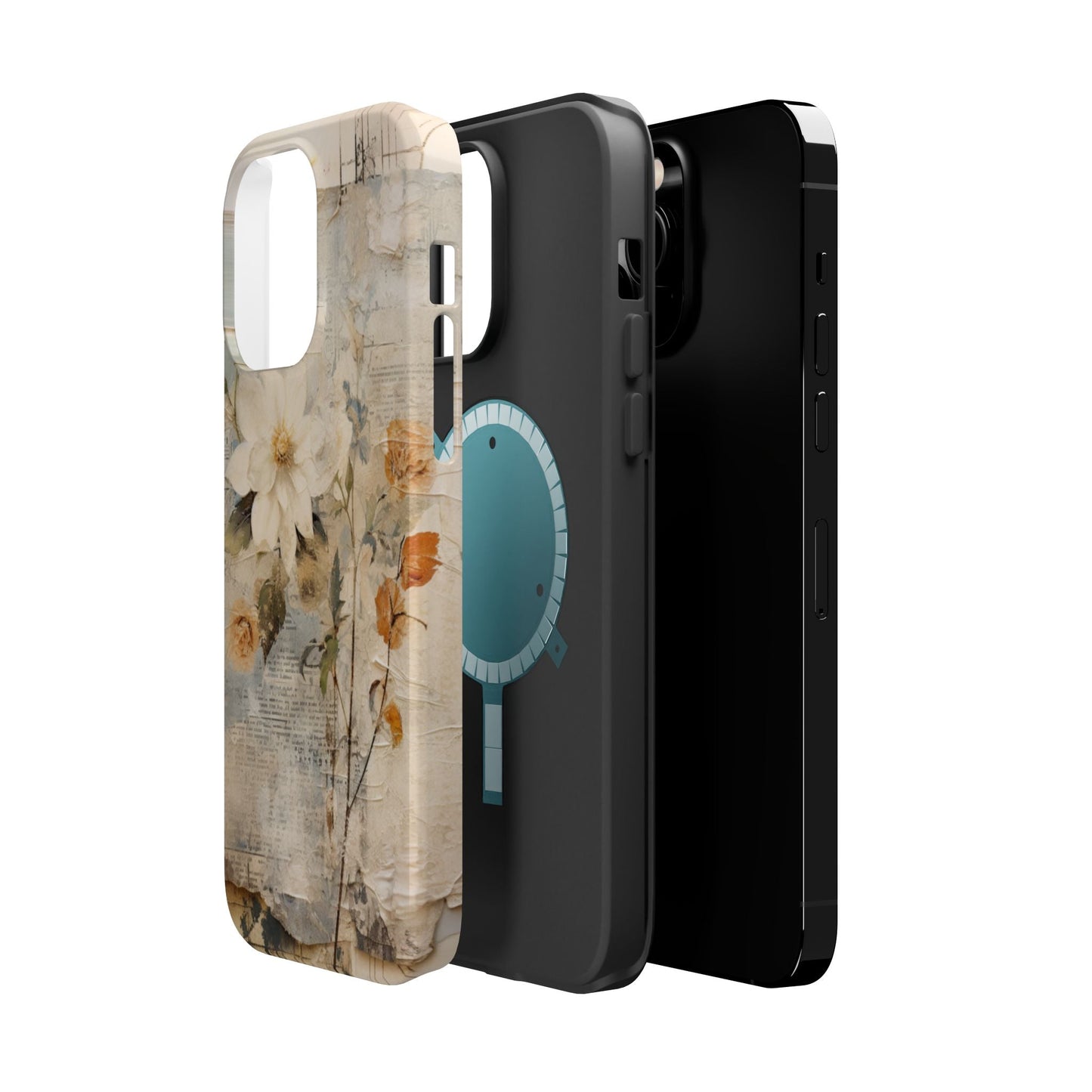 Vintage Floral Collage - MagSafe iPhone Case, Elegant & Protective - BOGO Cases