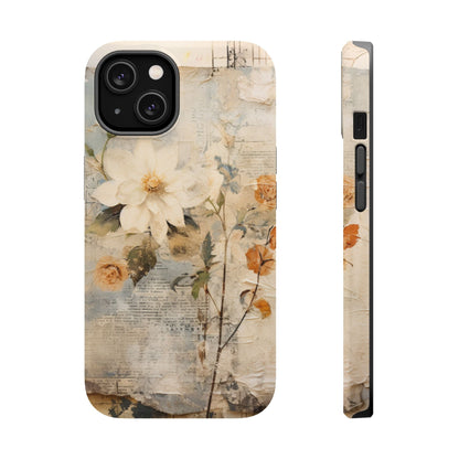 Vintage Floral Collage - MagSafe iPhone Case, Elegant & Protective - BOGO Cases