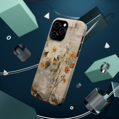 Vintage Floral Collage - MagSafe iPhone Case, Elegant & Protective - BOGO Cases