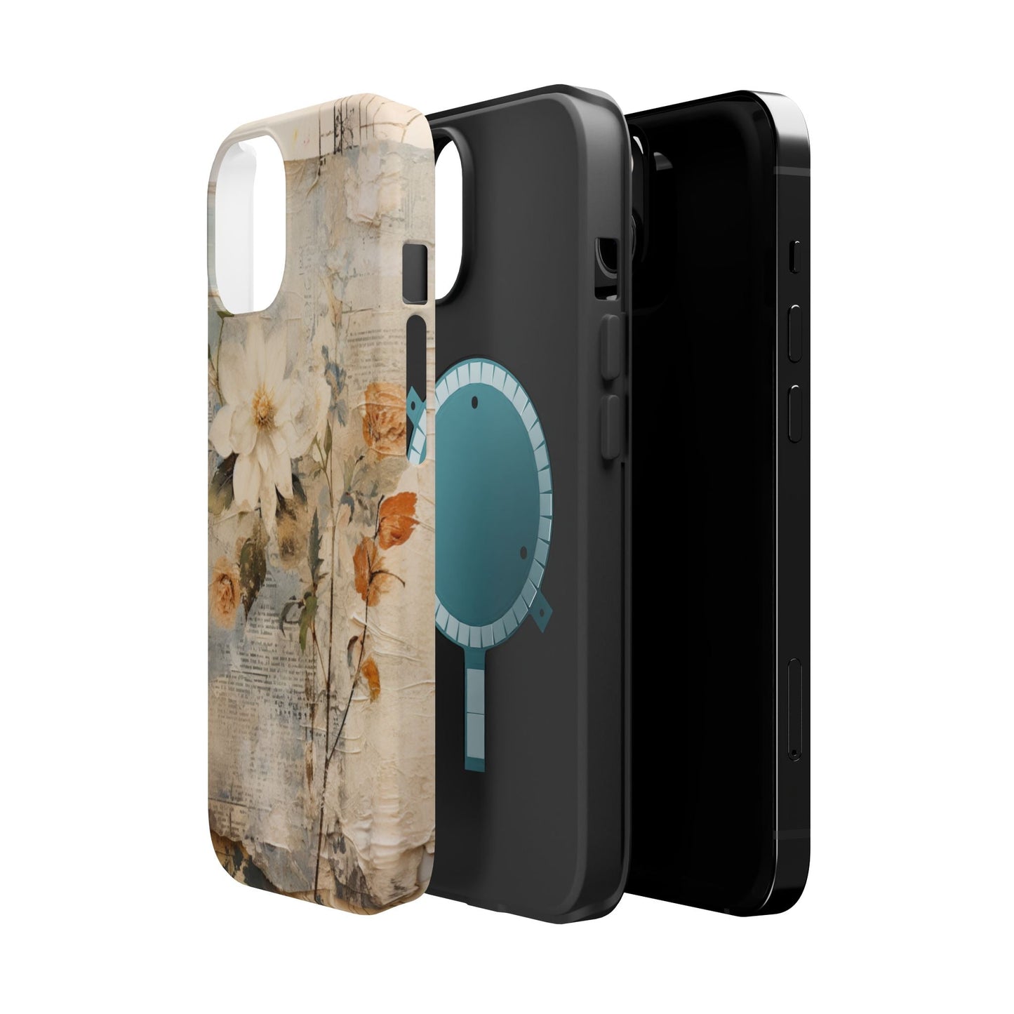 Vintage Floral Collage - MagSafe iPhone Case, Elegant & Protective - BOGO Cases