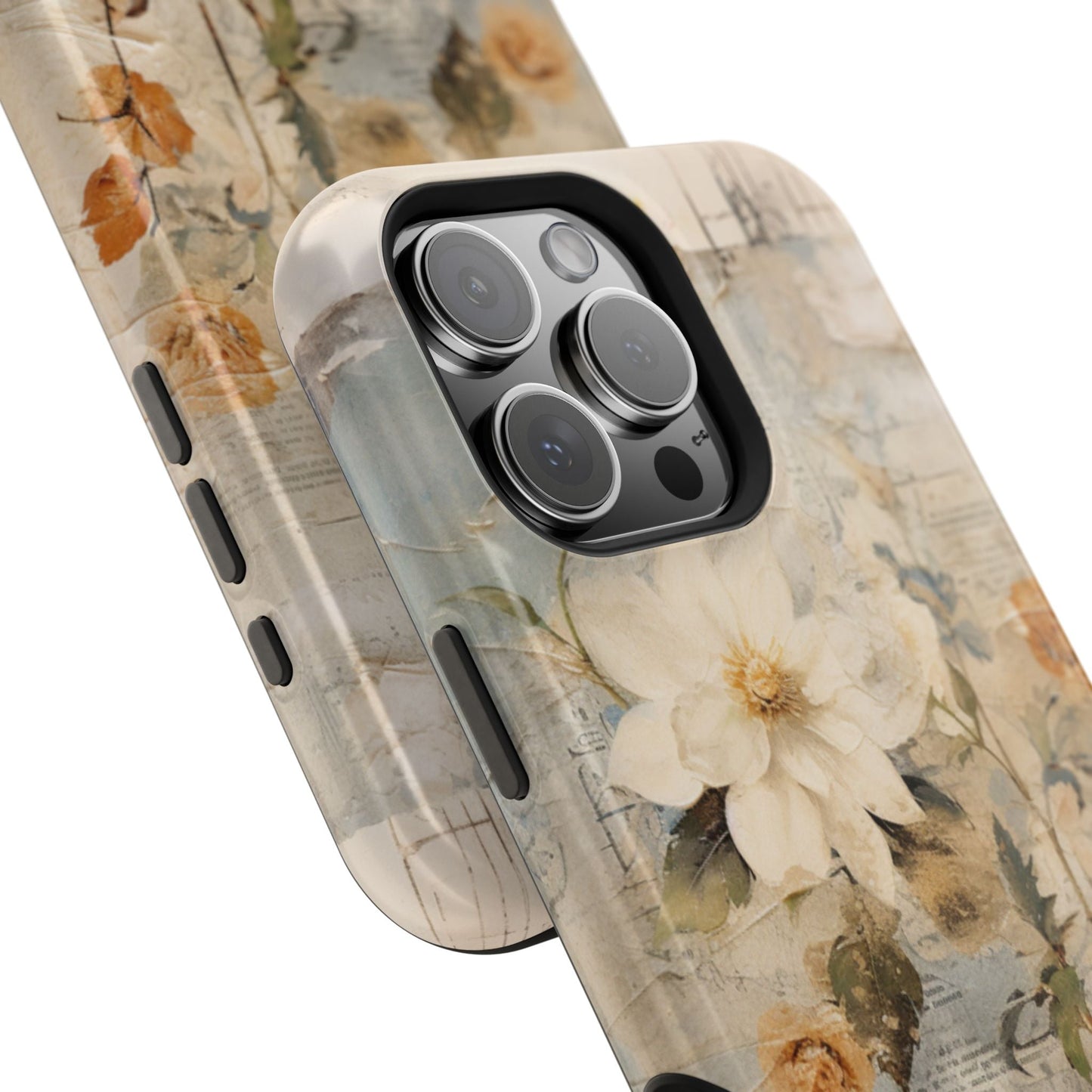 Vintage Floral Collage - MagSafe iPhone Case, Elegant & Protective - BOGO Cases