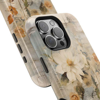Vintage Floral Collage - MagSafe iPhone Case, Elegant & Protective - BOGO Cases