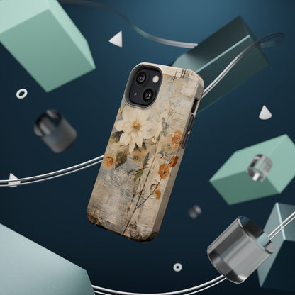 Vintage Floral Collage - MagSafe iPhone Case, Elegant & Protective - BOGO Cases
