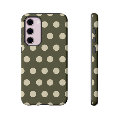 Vintage Green & Cream Polka Dots – Samsung Galaxy Case - BOGO Cases