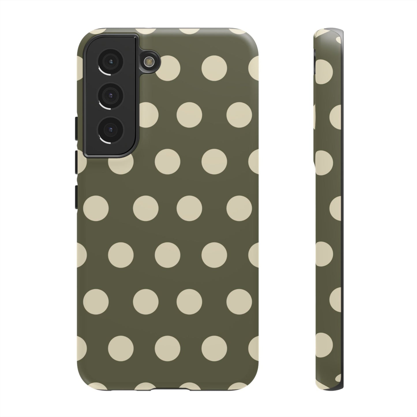 Vintage Green & Cream Polka Dots – Samsung Galaxy Case - BOGO Cases