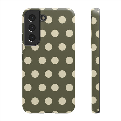 Vintage Green & Cream Polka Dots – Samsung Galaxy Case - BOGO Cases