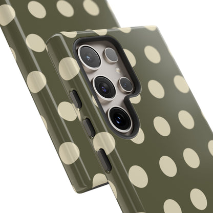 Vintage Green & Cream Polka Dots – Samsung Galaxy Case - BOGO Cases