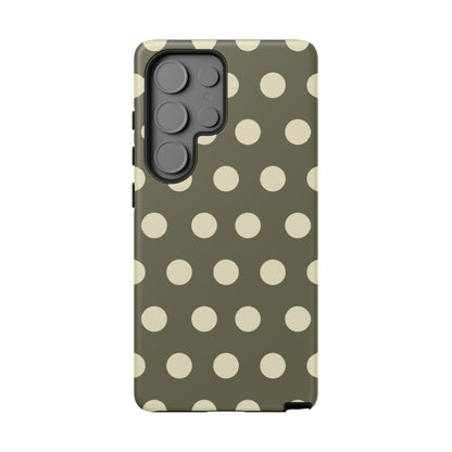 Vintage Green & Cream Polka Dots – Samsung Galaxy Case - BOGO Cases