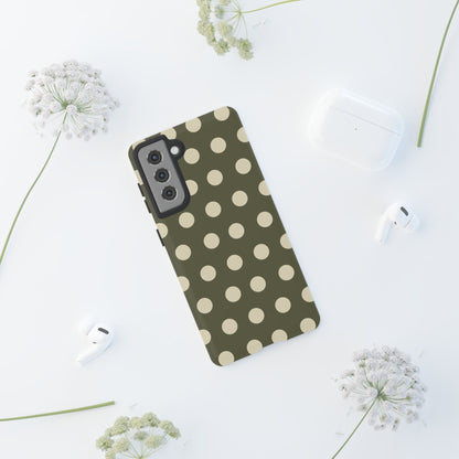 Vintage Green & Cream Polka Dots – Samsung Galaxy Case - BOGO Cases