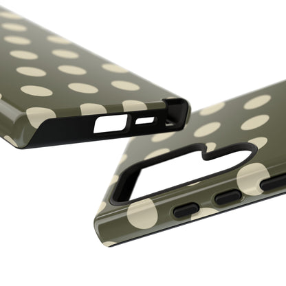 Vintage Green & Cream Polka Dots – Samsung Galaxy Case - BOGO Cases