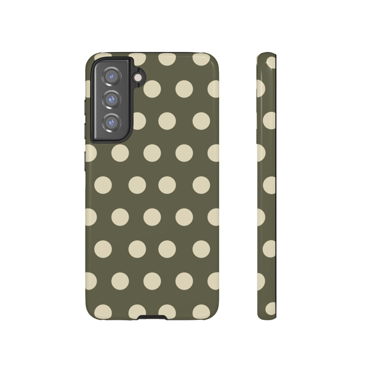 Vintage Green & Cream Polka Dots – Samsung Galaxy Case - BOGO Cases