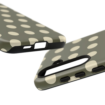 Vintage Green & Cream Polka Dots – Samsung Galaxy Case - BOGO Cases