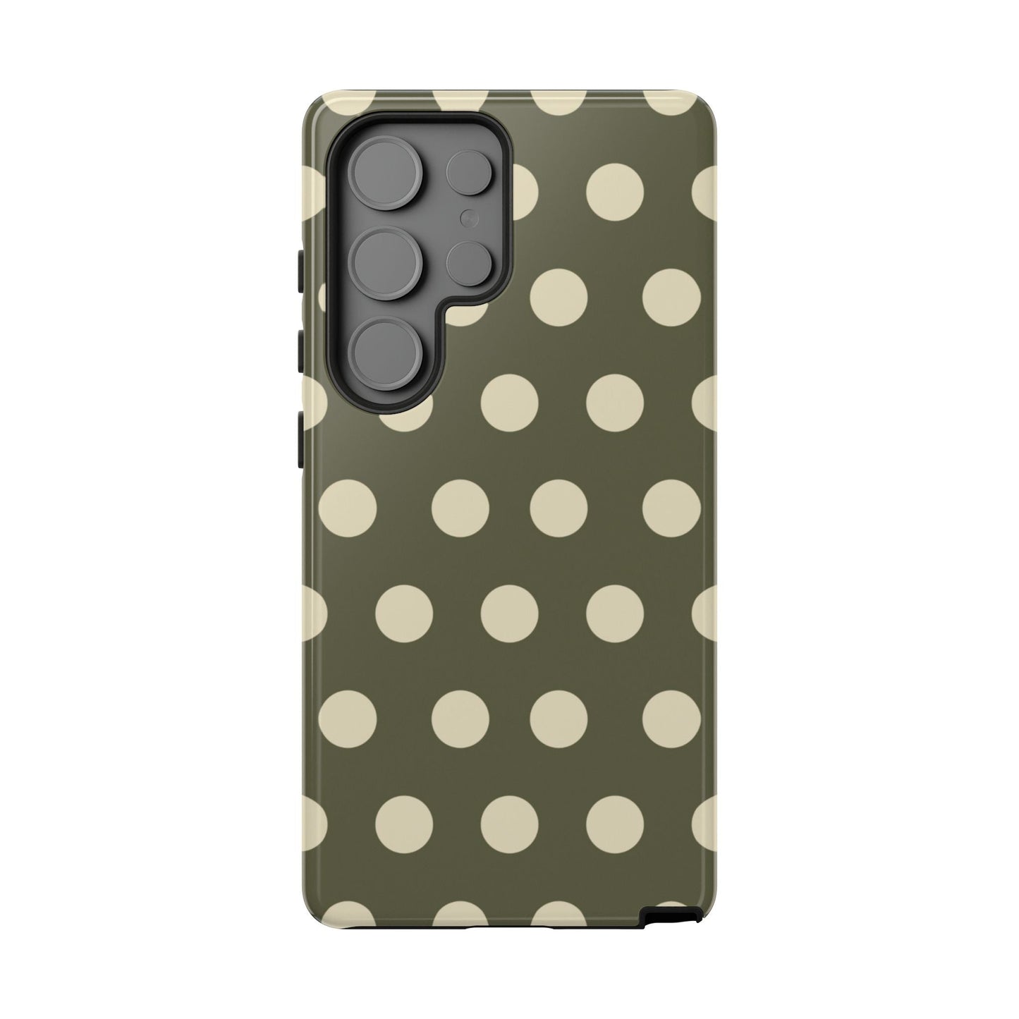 Vintage Green & Cream Polka Dots – Samsung Galaxy Case - BOGO Cases