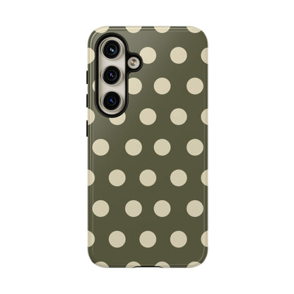 Vintage Green & Cream Polka Dots – Samsung Galaxy Case - BOGO Cases
