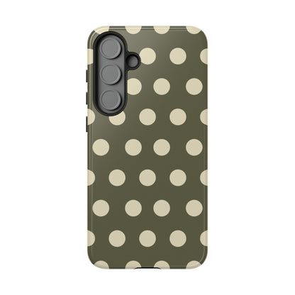 Vintage Green & Cream Polka Dots – Samsung Galaxy Case - BOGO Cases