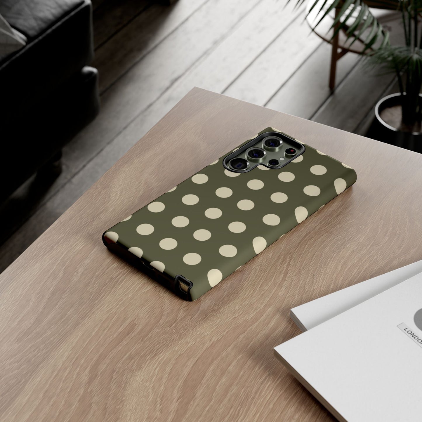 Vintage Green & Cream Polka Dots – Samsung Galaxy Case - BOGO Cases