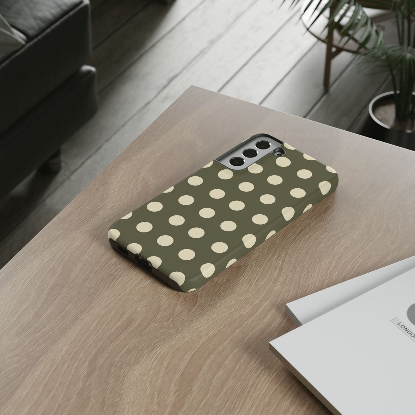 Vintage Green & Cream Polka Dots – Samsung Galaxy Case - BOGO Cases