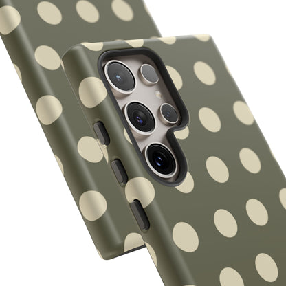 Vintage Green & Cream Polka Dots – Samsung Galaxy Case - BOGO Cases