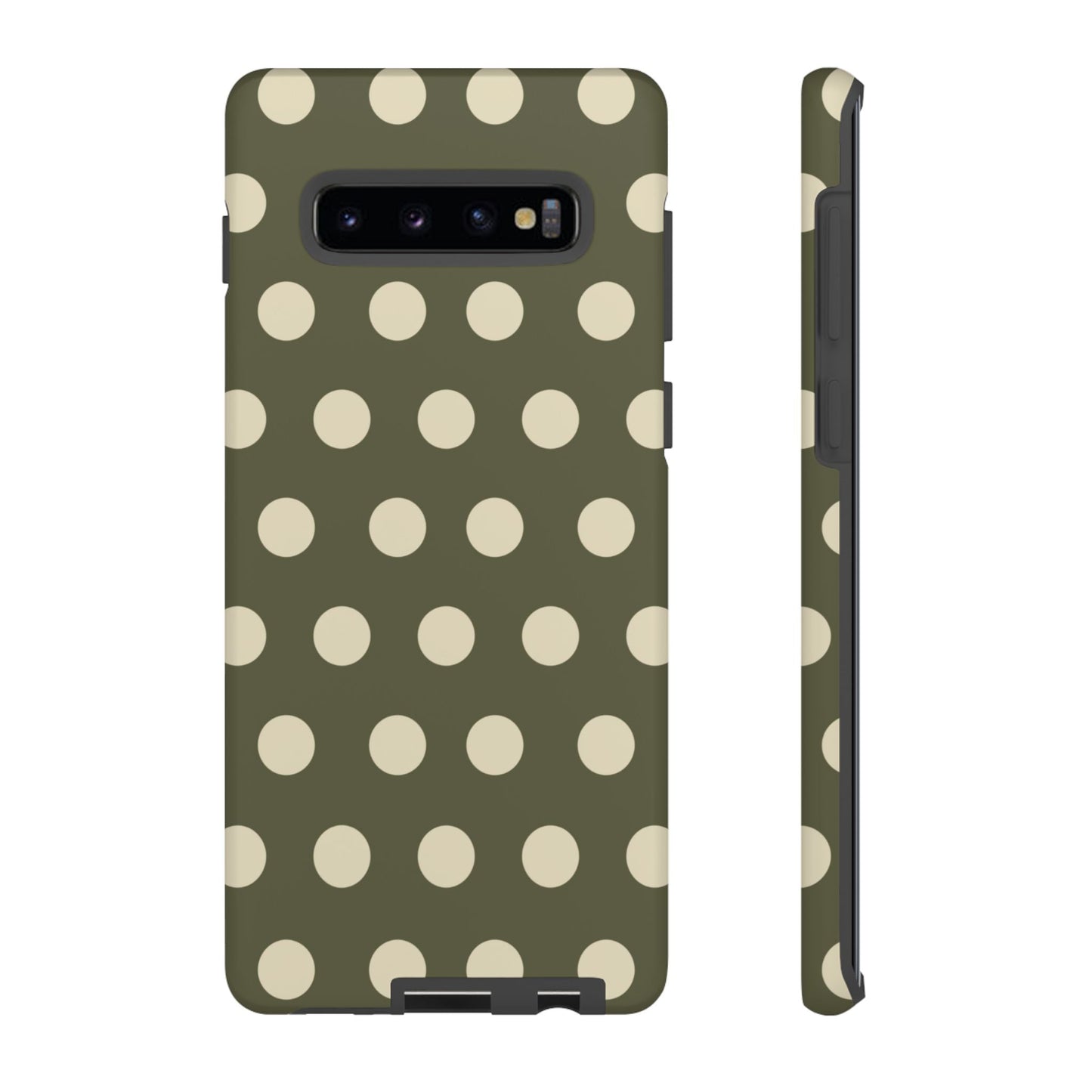 Vintage Green & Cream Polka Dots – Samsung Galaxy Case - BOGO Cases