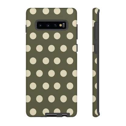 Vintage Green & Cream Polka Dots – Samsung Galaxy Case - BOGO Cases