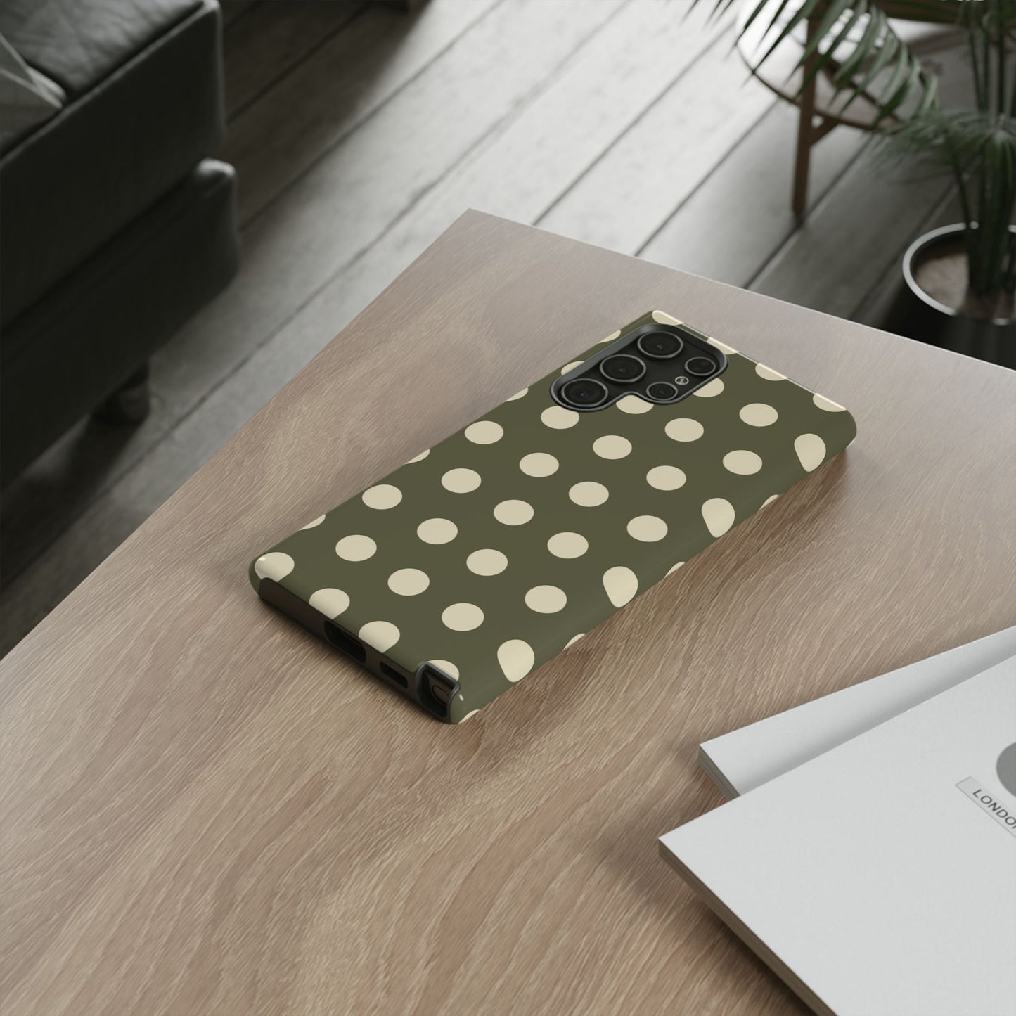 Vintage Green & Cream Polka Dots – Samsung Galaxy Case - BOGO Cases