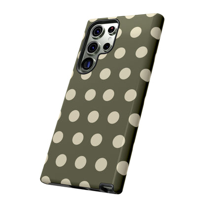 Vintage Green & Cream Polka Dots – Samsung Galaxy Case - BOGO Cases