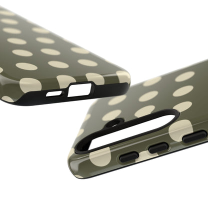 Vintage Green & Cream Polka Dots – Samsung Galaxy Case - BOGO Cases