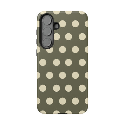 Vintage Green & Cream Polka Dots – Samsung Galaxy Case - BOGO Cases