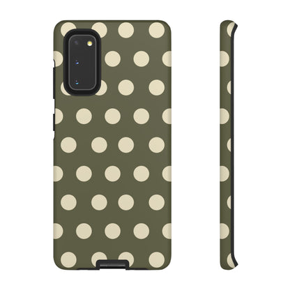 Vintage Green & Cream Polka Dots – Samsung Galaxy Case - BOGO Cases