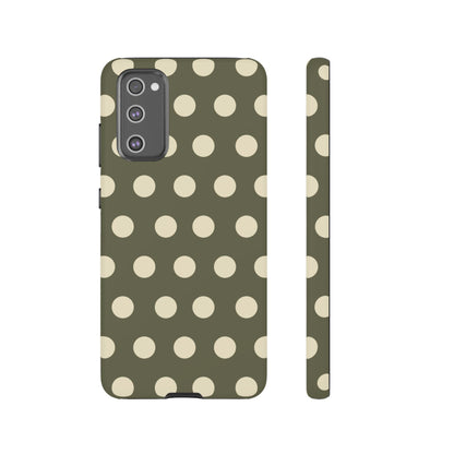 Vintage Green & Cream Polka Dots – Samsung Galaxy Case - BOGO Cases